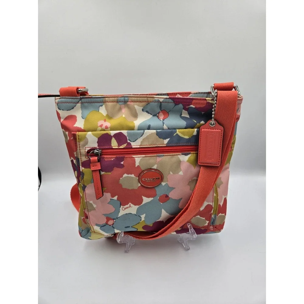 Coach Signature Nylon Getaway Flower Print